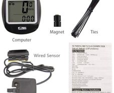 Lorenlli Bike Computer Speedometer Wired Waterproof Bicycle Odometer Cycle Computer Multi-Function LCD Back-Light Display