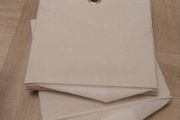 2 white canvas storage