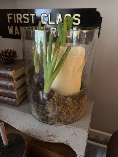 etched glass candle holder