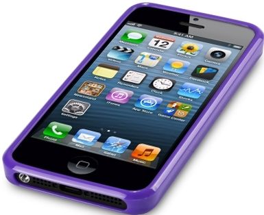 New Iphone 5 Terrapin Gel Case Cover Solid Hot Pink / Purple / Red With Free Screen Protector