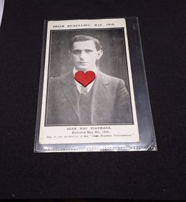 Ireland Postcard : Sean Mac Diarmada , Irish Rebellion May 1916 Postcard