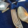 Vintage cutlery set in wooden box Image 4