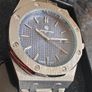 Stylish Blue Textured Dial Stainless Steel Quartz Watch Image 2