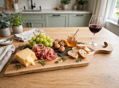 65cm One-of-a-Kind European Walnut Charcuterie Board - Solid Single Piece, Live Edge, No Glue