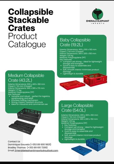 Collapsible stackable storage crate