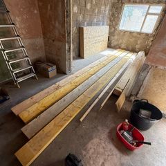 C24 timber, 5.4m length, rough sawn, 2x lengths, 225x75mm