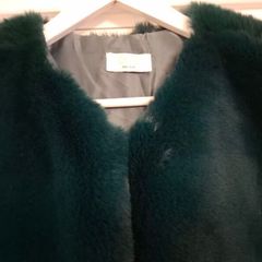 Quiz Green Faux Fur Wrap