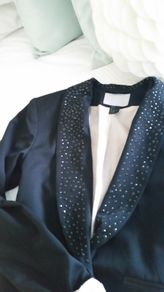 H&M Black Blazer with Studs - Size 6/8