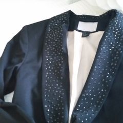 H&M Black Blazer with Studs - Size 6/8