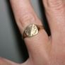 9ct Oval Signet Ring Yellow Gold Mens Ring 375 - 1,6g Image 6