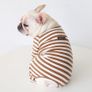 Dog Clothes,Dog Classic Striped Pajamas Soft Cotton Jumpsuit Pug French Bulldog Onesies Costume for Cats Puppy Small Dogs(Brown, blue, yellow, etc Image 2