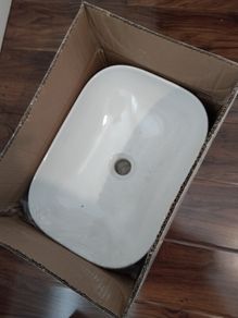 Brand New Bathroom Basin Kit: Aquore Evea 46 Countertop Sink, Chrome Tap & Fittings (Unopened, Collection Only)