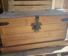 Pine Storage Chest Mexican Corona Style.