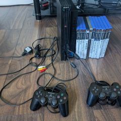 Classic Sony PlayStation 2 (PS2) Fat Bundle | 2 Controllers, 8MB Memory Card & 11 Games