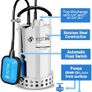900W Stainless Steel Submersible Water Pump with Float Switch, 13000 L/H Electric Sump Pump for Dirty/Clean Water Image 5