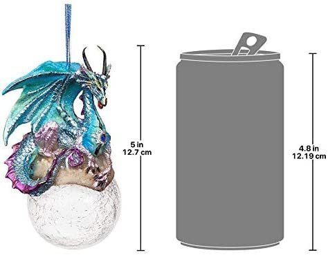 Christmas Tree Ornaments - Frost the Gothic Dragon Holiday Ornament - Snowflake Dragon Ball Ornament - Christmas Decorations