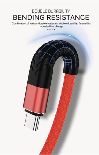 1/2/3 Meter USB-C Charging Lead For Samsung S9 S10+ S20+ Type C Charging Fast Charger Phone Cable Samsung