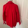 Red Claudie Pierlot Tunic Style Cotton Blouse - Size 36 Image 2