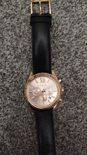 michael kors black rose gold men watch
