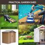 185H x 213L x 130Wcm Lockable Garden Shed Large Patio Roofed Tool Metal Storage Building Foundation Sheds Box Outdoor Furniture (FREE POSTAGE) Image 6