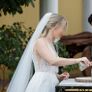 A Line Wedding Dress and Veil Image 6