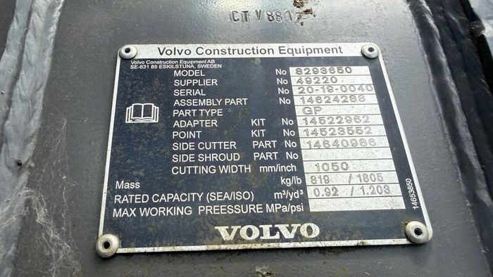 Volvo Digging Bucket - 1050mm