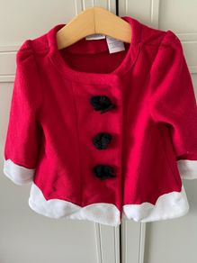 Baby girl infant Santa style jacket