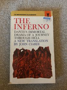 vintage paperback copy of The Inferno by Dante Alighieri