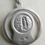 Antique Sterling Silver Catholic Saint Miraculous Mary Lourdes religious pendant and Necklace length 24" - 5,5g Image 8