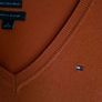 womens TOMMY HILFIGER Orange v neck jumper sweater Size medium Image 6