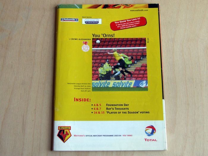 Watford Football Club programmes