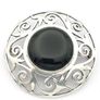 Jet Sterling Silver Brooch Image 2
