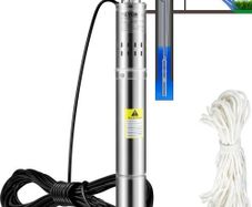 NEW SALE | Deep Well Submersible Pump, 550W 230V/50Hz, 35L/min 108 m Head Sand Resistant <5%, 20 m Electric Cord, 7.6 cm Stainless Steel Water Pumps for Industrial, Irrigation & Home Use, IP68 Waterproof