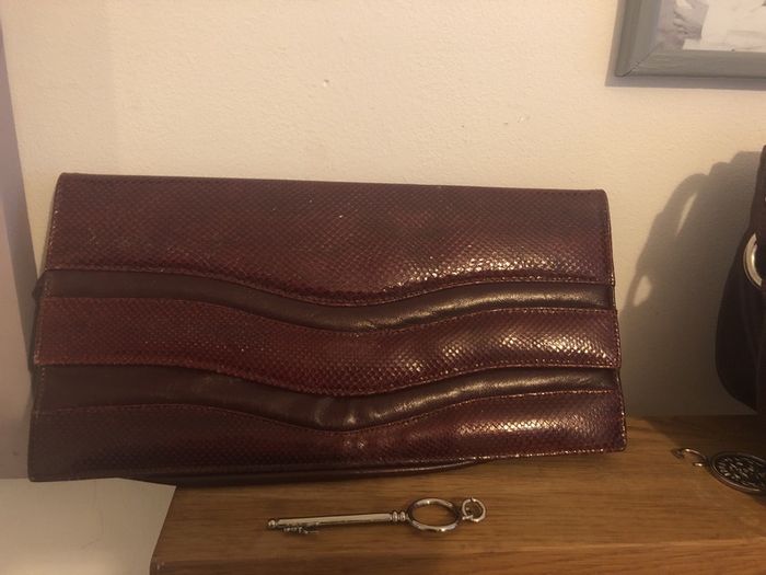 genuine snakeskin clutch
