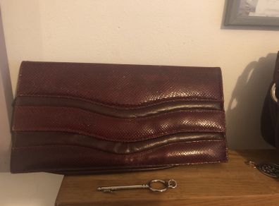 genuine snakeskin clutch