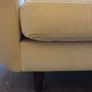 French Connection butter yellow velvet couch Image 3
