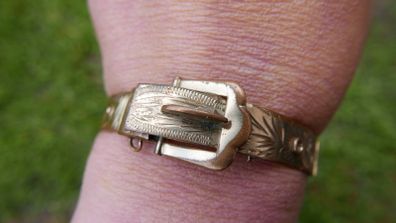 Vintage Excalibur 1/20 RG pre-loved buckle bangle , exclusive to Harrods, by Hatton Garden London. C30