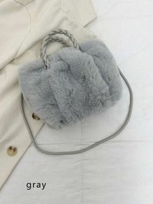 Furry shoulder bag