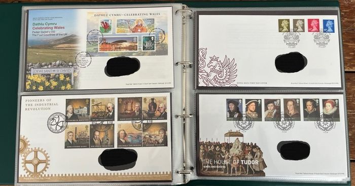 Collection of  78 UK First Day Cover stamps 2007 to 2009 in album