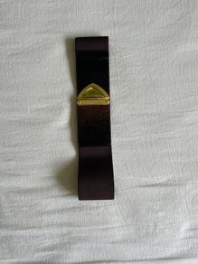 Brown/gold elastic belt