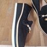 Ladies black suede wedges Image 2
