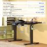 Electric Height Adjustable Standing Desk 120 x 60cm Sit Stand Up with Backpack Hook Memory Smart Pannel EF1 Series(Black Frame+Black Desktop) Image 7