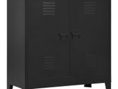 Filing Cabinet Industrial Black 90x40x100 cm Steel