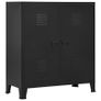 Filing Cabinet Industrial Black 90x40x100 cm Steel Image 2