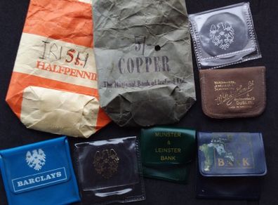 Vintage Irish and International Banking Memorabilia Lot - 8 Items (Pre-Decimal)
