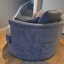 Swivel Cuddle Chair Grey Velvet Image 5