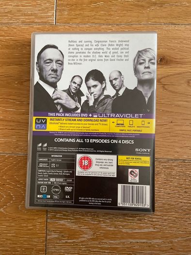 House of Cards First Season DVD's