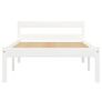 Bed Frame with 2 Drawers White Solid Pine Wood 120x200 cm Image 4