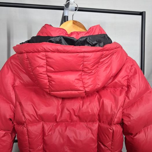 Superdry Women Red Hooded Down Puffer Jacket Size S