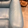 Blue Leather Power Recliner Image 7
